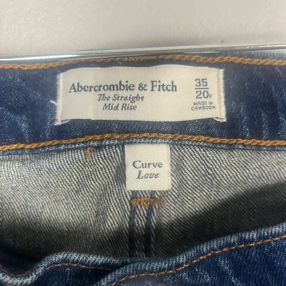 Abercrombie & fitch Curve Love the Straight Mid Rise size 20 dark denim jeans - Picture 2 of 4